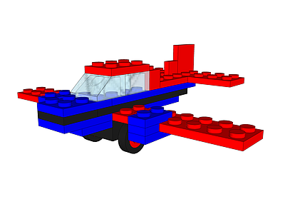 现代积木 乐高 飞机