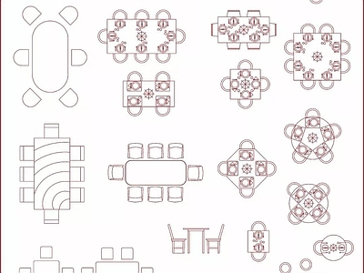 MUJI无印良品专用家具CAD模块 施工图 平面图块