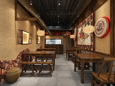 中式怀旧烧烤店 鼓