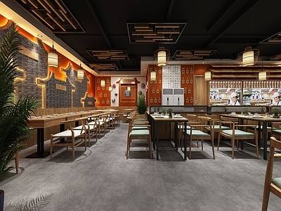新中式火锅店 椅