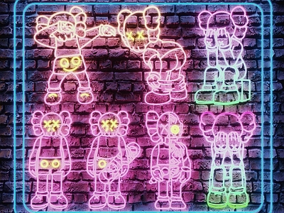 现代装饰灯 霓虹灯 kaws