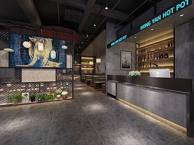 工业风火锅店