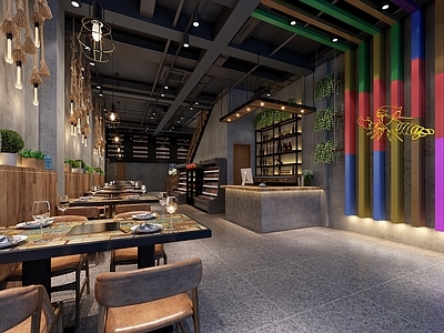 工业风火锅店