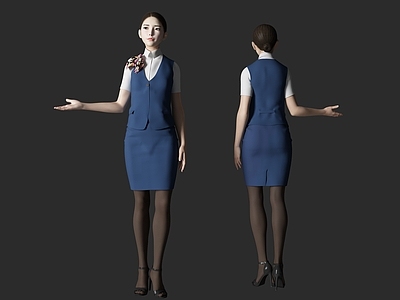 现代女人 空姐美女 高铁乘务员 服务员 前台收银 司仪 迎宾 导购 文员