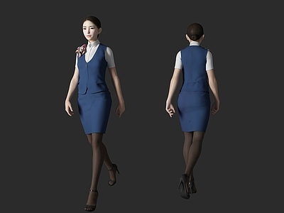 现代女人 空姐美女 高铁乘务员 服务员 前台收银 司仪 迎宾 导购 文员