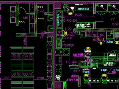 卤鸡店装修水电CAD 施工图