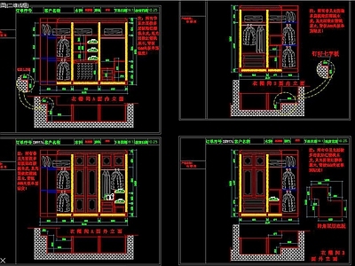 展柜深化CAD 施工图