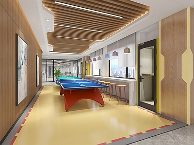 现代公司台球室 运动区