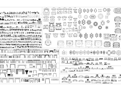 家具素材图 CAD图块  平面图块