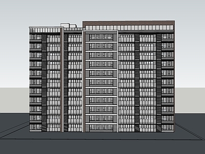 高层住宅楼 南北入 施工图  概念方案