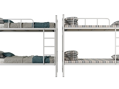 现代宿舍双层床 铁架子床 上下铺 连体床 高低床 成人