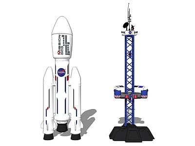 现代航空 太空航天装饰 火箭