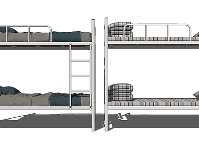 现代宿舍双层床 铁架子床 上下铺 连体床 高低床