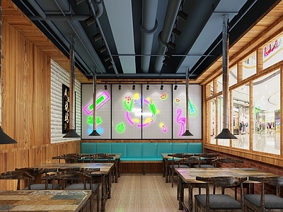 工业风烧烤店