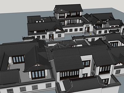 中式四合院 南方四合院 传统民居