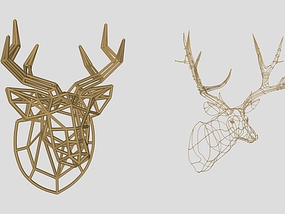 现代墙饰挂件 鹿
