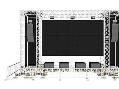 现代舞台 桁架 灯光架 广场LED显示屏 音响设备