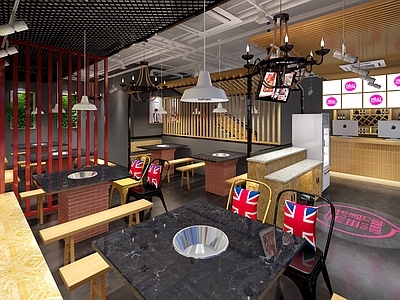 工业风火锅店