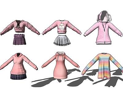 现代服装 裙子搭配 连衣裙 半身裙 服饰搭配 套装
