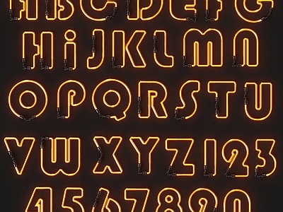 现代霓虹灯 字母灯 数字灯 墙面装饰灯 广告灯 酒吧灯