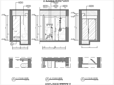 卧室卫生间立面 施工图