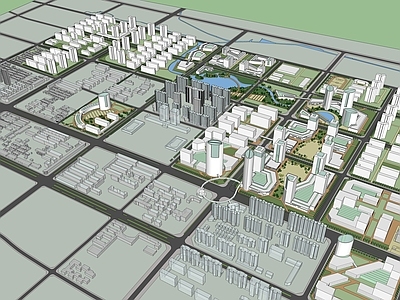 现代简模规划 居住区