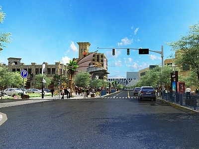 现代路面 道路设施