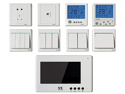 现代开关面板 空调 插座