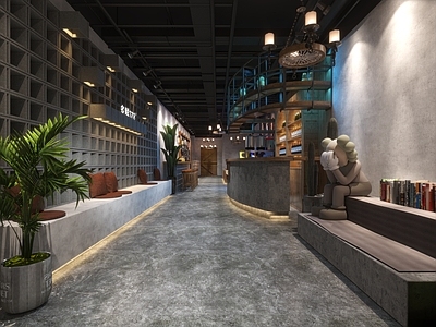 工业风烧烤店