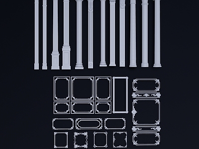 欧式罗马柱 石膏线条