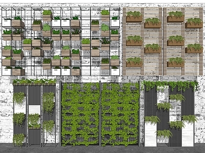 现代绿植墙 绿植屏风 绿植隔断 花架 垂直绿化 藤蔓爬藤 垂直绿化 绿植墙