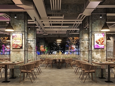 工业风烧烤店
