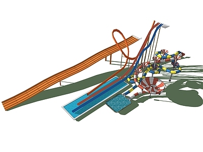 现代游乐设施水滑梯