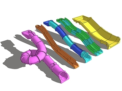 现代游乐场滑梯