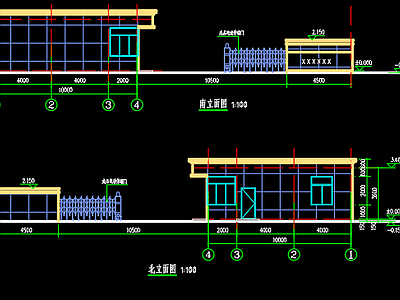 消防队大门 t7 t3 施工图