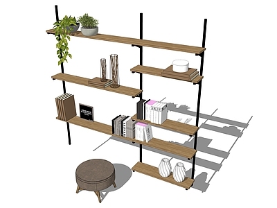 现代展示架 书架 壁架
