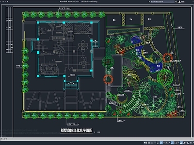 别墅建筑景观规划 庭院