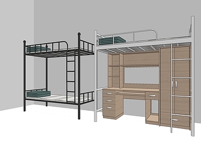 现代双层床 双层铁架床 上下铺 床铁架子床 宿舍床单人床