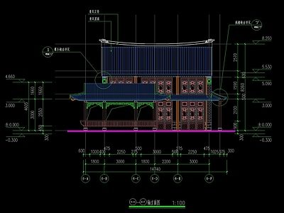 中式古建连水榭 施工图