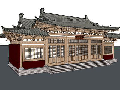 中式寺庙建筑 古建