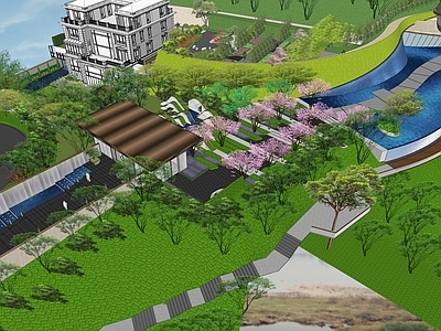 住宅景观设计 施工图 居住区景观