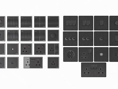 现代开关插座组合 开关面板 USB接口