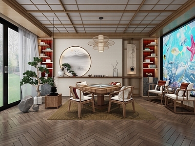 新中式棋牌室
