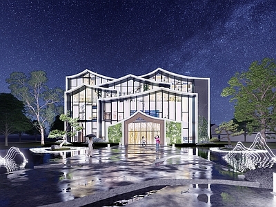现代售楼处建筑