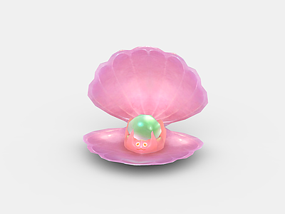 现代粉红色贝壳 贻贝