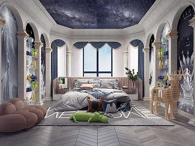 欧式科幻星空卧室