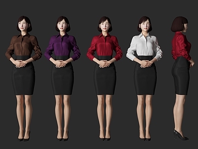 现代女人 服务员 接待美女