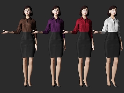 现代女人 服务员 文员 接待美女