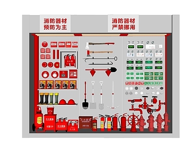 现代灭火器 消 防栓组合