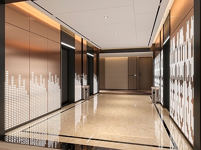 现代电梯间